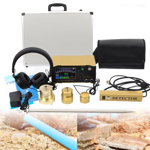 Professional Underground Pipe Water Leak Detector, High Precision Water Leak Geophone Sensor, Indoor and Outdoor Leak Detection Sensor with Digital Display & Carrying Case, 1-4 Gear Adjustable von hKjPlvf