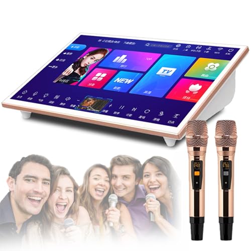 hKjPlvf 18.5 Inch Portable Karaoke System, 1T/2T /3T/4T/6T/8T Capacitive Touch Screen Karaoke Machine with 2 Wireless Mic for Family Parties Bar, for Singing, Movie Watching, Games, YouTube,White-2T hKjPlvf 18.5 Inch Portable Karaoke System, 1T/2T /3T/4T/6T/8T Capacitive Touch Screen Karaoke Machine with 2 Wireless Mic for Family Parties Bar, for Singing, Movie Watching, Games, YouTube,White-2T von hKjPlvf