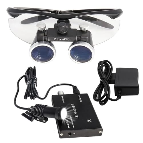 hKjPlvf Dental Surgical Loupe + 5W LED Headlight, Ultra-Lightweight Dental Loupe, Dental Magnifier with Light, 2.5X / 3.5X Portable Surgical Binocular Loupes for Professional Dentisit,Black-2.5X hKjPlvf Dental Surgical Loupe + 5W LED Headlight, Ultra-Lightweight Dental Loupe, Dental Magnifier with Light, 2.5X / 3.5X Portable Surgical Binocular Loupes for Professional Dentisit,Black-2.5X von hKjPlvf