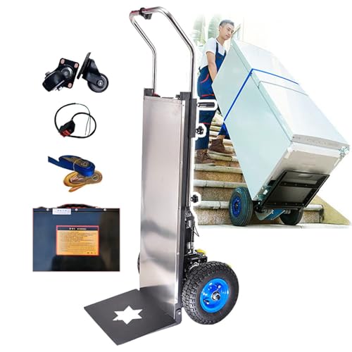 hKjPlvf Electric Stair Climbing Trolley Up and Down for Stairs, Electric Hand Trucks with Telescopic Handle, 48V/36Ah Removable Battery, 1200 W Brushless Motor, 400kg Heavy-Duty Load, Labor-Saving hKjPlvf Electric Stair Climbing Trolley Up and Down for Stairs, Electric Hand Trucks with Telescopic Handle, 48V/36Ah Removable Battery, 1200 W Brushless Motor, 400kg Heavy-Duty Load, Labor-Saving von hKjPlvf