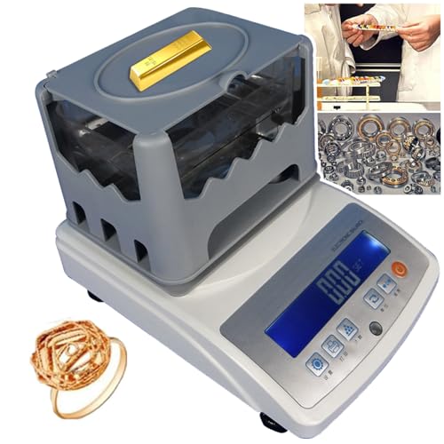 hKjPlvf Gold Density Meter Purity Tester Precious Metal Platinum Density Meter for Gold K Silver Platinum Tester, Weighing Accuracy:0.01g,Density Accuracy: 0.001g/cm3, Non-Destructive Testing,600A von hKjPlvf