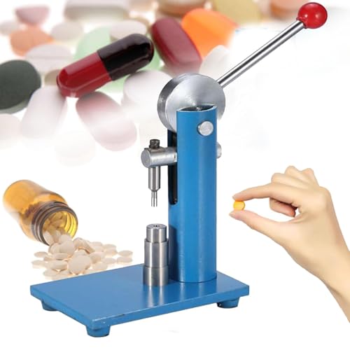 hKjPlvf Hand Tablet Press Machine 3mm/6mm/8mm/10mm/12mm Optional, Household Manual Tablet Press Laboratory Powder Tablet Press Machine Stainless Steel Sugar Slice Pill DIY Making Tool,6mm von hKjPlvf