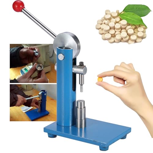 hKjPlvf Tablet Press Machine - 400kg Pressure, Lever-Type Tablet Press, 3-12mm Manual Steel Single Punch Powder Tablet Press Machine Pill Stamping Maker Tableting Tool, for Home Kitchen,12mm von hKjPlvf