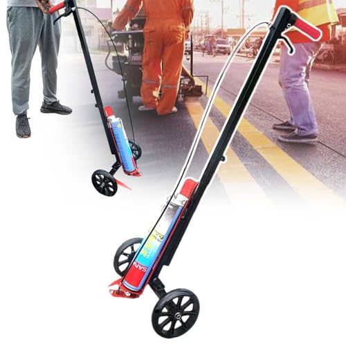 hKjPlvf Wheel Transfer Line Marking Machine, Lane Marking Applicator, Road Surface Marking Applicator, 5-15cm Width Range, for Parking Lot, Playground, Road, Football Field von hKjPlvf