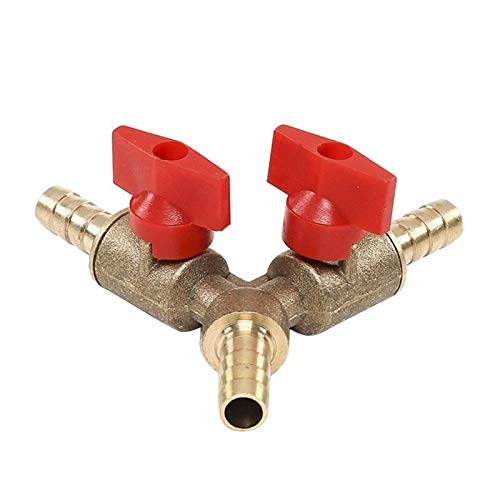 Absperrventil, 8mm Schlauch Barb Y Typ Drei Weg Messing Abgeschaltet Rohr Fitting Anschluss Adapter von hOnYbmq
