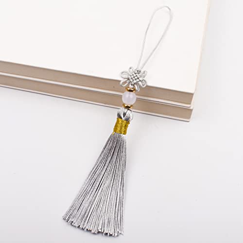 Quaste Ornamente Silk Tassel Small Fringe Cap DIY Tassel Fringe Trim Bag Pendant for Curtains Jewelry von hOnYbmq