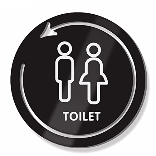 Toilettenschild, 9 Inch Round Bathroom Door Signs, for Offices, Businesses, and Restaurants von hOnYbmq