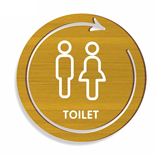 Toilettenschild, 9 Inch Round Bathroom Door Signs, for Offices, Businesses, and Restaurants von hOnYbmq
