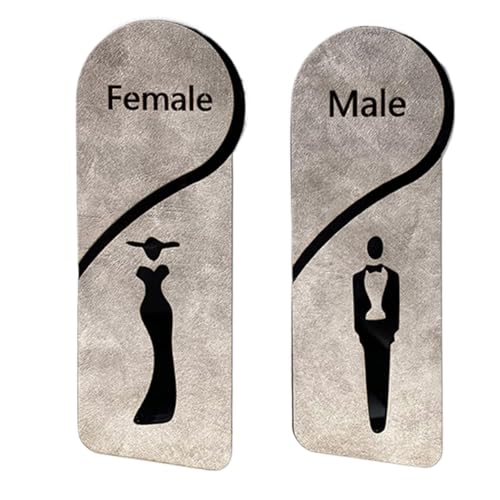 Toilettenschild, Acrylic Raised Identification Icons, for Offices, Businesses, and Restaurants, 4.3 * 11.8 Inch von hOnYbmq