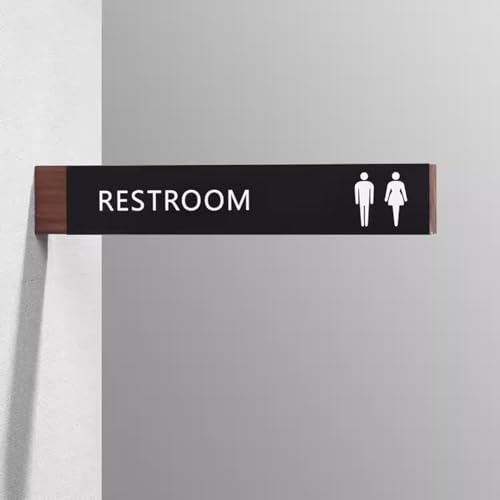 Toilettenschild, Aluminum and Wood Restroom Corridor Sign, for Business or Office and Restaurants, von hOnYbmq