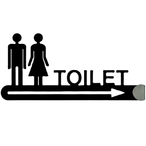Toilettenschild, Bathroom Direction Sign, Men and Women Modern Side Mount Acrylic Toilet Sign, von hOnYbmq
