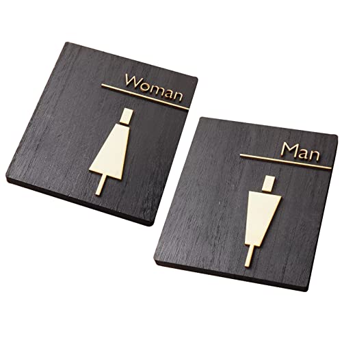 Toilettenschild, Bathroom Door Sign Decor for Offices, Businesses, and Restaurants, Easy To Mount von hOnYbmq