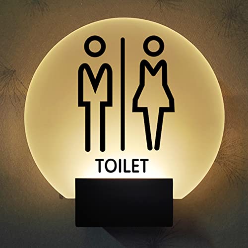 Toilettenschild, Mens Gents Women Toilet Lighted Acrylic Sign, Metal Base, for Office, von hOnYbmq