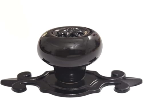 hOnYbmq Cabinet Pulls, Zinklegierung Schwarz Basis Rückplatte Schrank Kleiderschrank Schublade Türgriffe von hOnYbmq