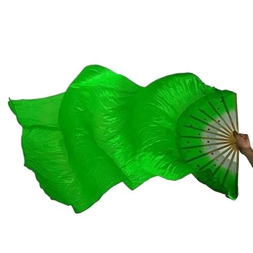 hOnYbmq Faux Silk Bamboo Long Fans, 2PCS Tanzfächer plus Seidentanzfächer flexibel glänzend von hOnYbmq