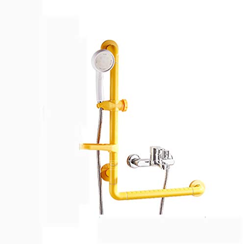 hOnYbmq Haltegriffe für Duschen, L-förmiger Duschgriff aus 304-Stahl for Badewannen, Badezimmer, Hilfe for ältere Menschen, Unterstützung des Gleichgewichts(Yellow) von hOnYbmq