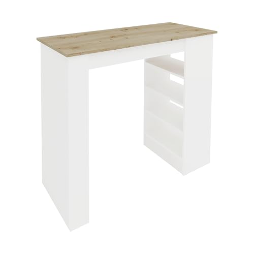 haaus Bar Table Vista, 4 Shelves, White/Artisan Oak, 120 x 50 x 100 cm haaus Bar Table Vista, 4 Shelves, White/Artisan Oak, 120 x 50 x 100 cm von haaus