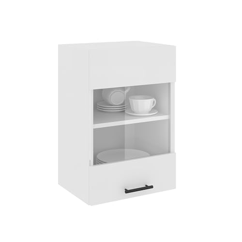haaus Hängeschrank Karo, 1-türig, mit Glas, weiß, 40 x 30 x 60 cm haaus Hängeschrank Karo, 1-türig, mit Glas, weiß, 40 x 30 x 60 cm von haaus