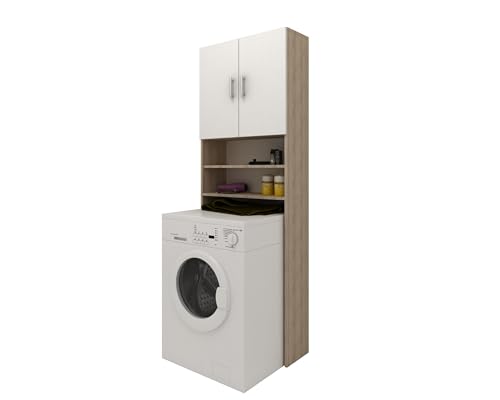 haaus Waschmaschinenschrank FYN Sonoma Eiche/Weiß, 65x27x190 cm haaus Waschmaschinenschrank FYN Sonoma Eiche/Weiß, 65x27x190 cm von haaus