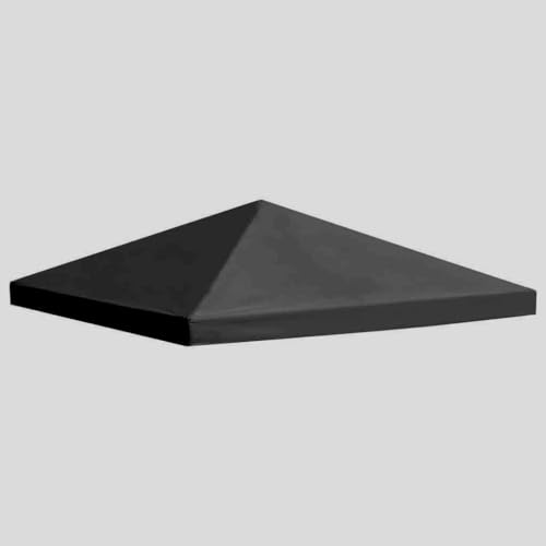 Ersatzdach 340g/m² Dach EXTRA STARK PVC Beschichtung Pavillondach Wasserdicht Pavillon 2,98x2,98m (ca. 3x3m) (Anthrazit #92) von habeig