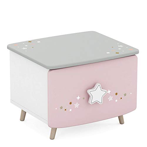 habeig Nachtkommode Echtolz + MDF Mädchen Kinderzimmer Nachttisch Nachtkonsole Nachtschrank Nachtkästch (Rosa/Weiss #442) habeig Nachtkommode Echtolz + MDF Mädchen Kinderzimmer Nachttisch Nachtkonsole Nachtschrank Nachtkästch (Rosa/Weiss #442) von habeig