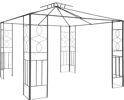 Pavillongestell Metalll Pavillon 3x3m Pavillion Ersatzgestänge Gartenpavillon Ersatzgestell (Romantika #08) von habeig