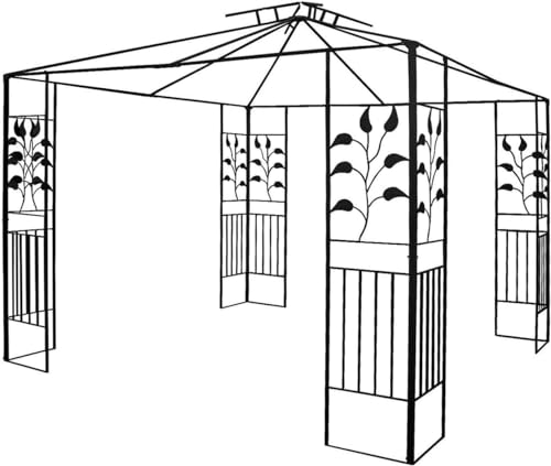 Pavillongestell Metalll Pavillon 3x3m Pavillion Ersatzgestänge Gartenpavillon Ersatzgestell (Toskana #09) von habeig