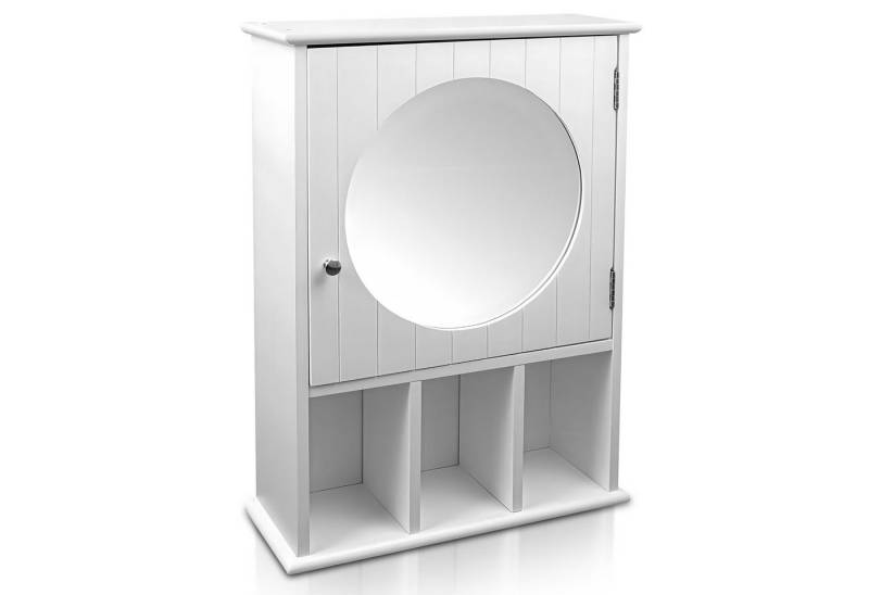 habeig Badezimmerspiegelschrank Badezimmerspiegelschrank Badschrank mit Tür 40x16x56cm Holz 56x40x16 cm von habeig