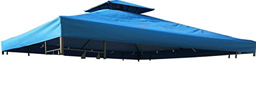 habeig Ersatzdach 310g/m² Wasserdicht, circa 3 x 3 m, Pavillondach Wasserfest, blau, 298 x 298 x 18 cm, 73035 von habeig