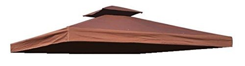 habeig Ersatzdach 310g/m² Wasserdicht, circa 3 x 3 m, Pavillondach Wasserfest, braun, 298 x 298 x 18 cm, 73042 von habeig