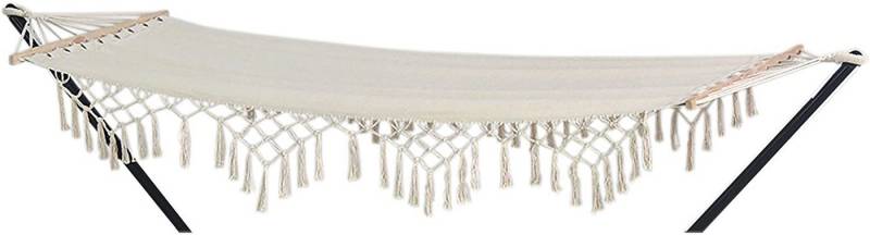 habeig Hängematte Hängematte Natur 200x80 cm belastbar bis 120kg Baumwolle von habeig
