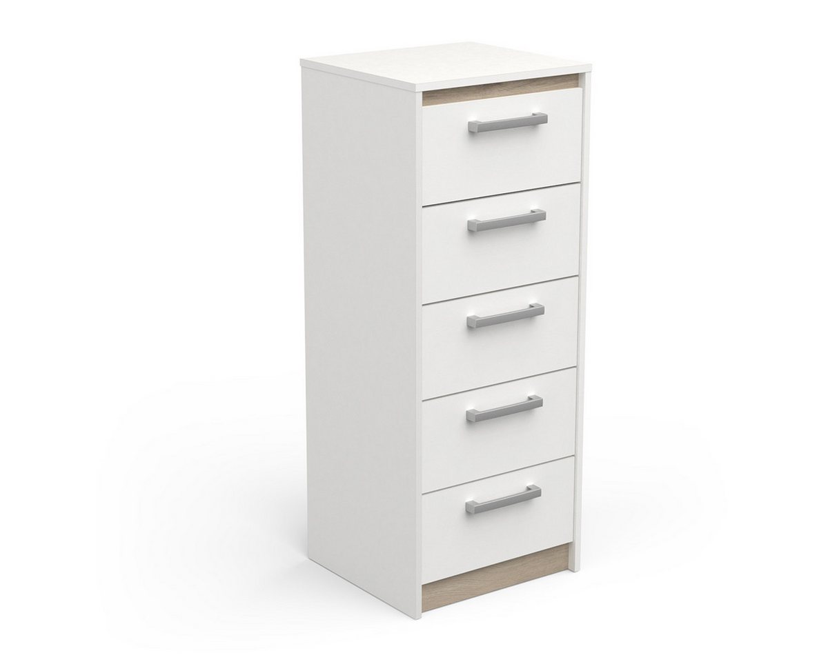 habeig Hochkommode Moderne Kommode #312 mit 3 Schubladen, 83 x 81 x 40 cm, 110 cm hoch von habeig