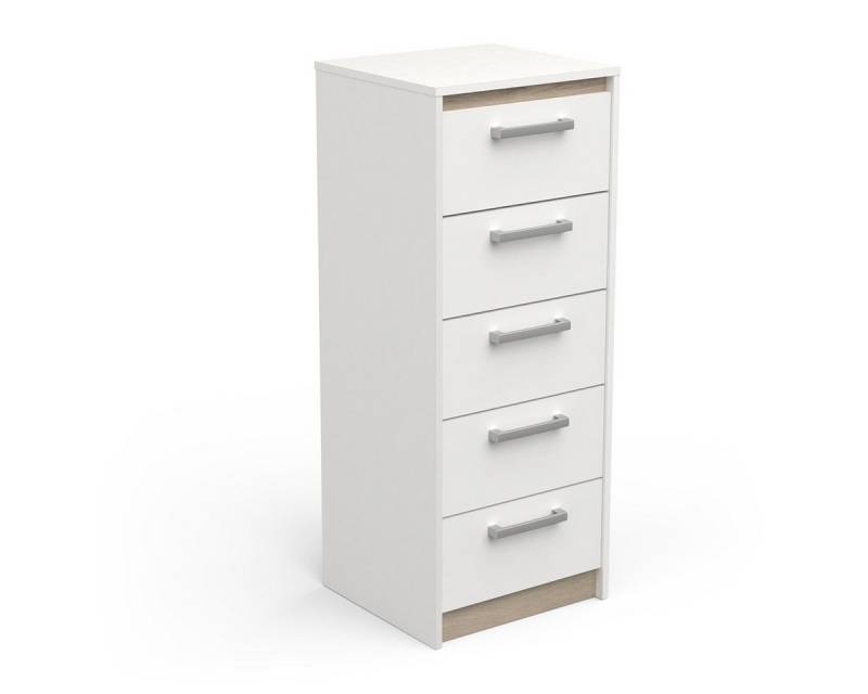 habeig Hochkommode Moderne Kommode #312 mit 3 Schubladen, 83 x 81 x 40 cm, 110 cm hoch von habeig