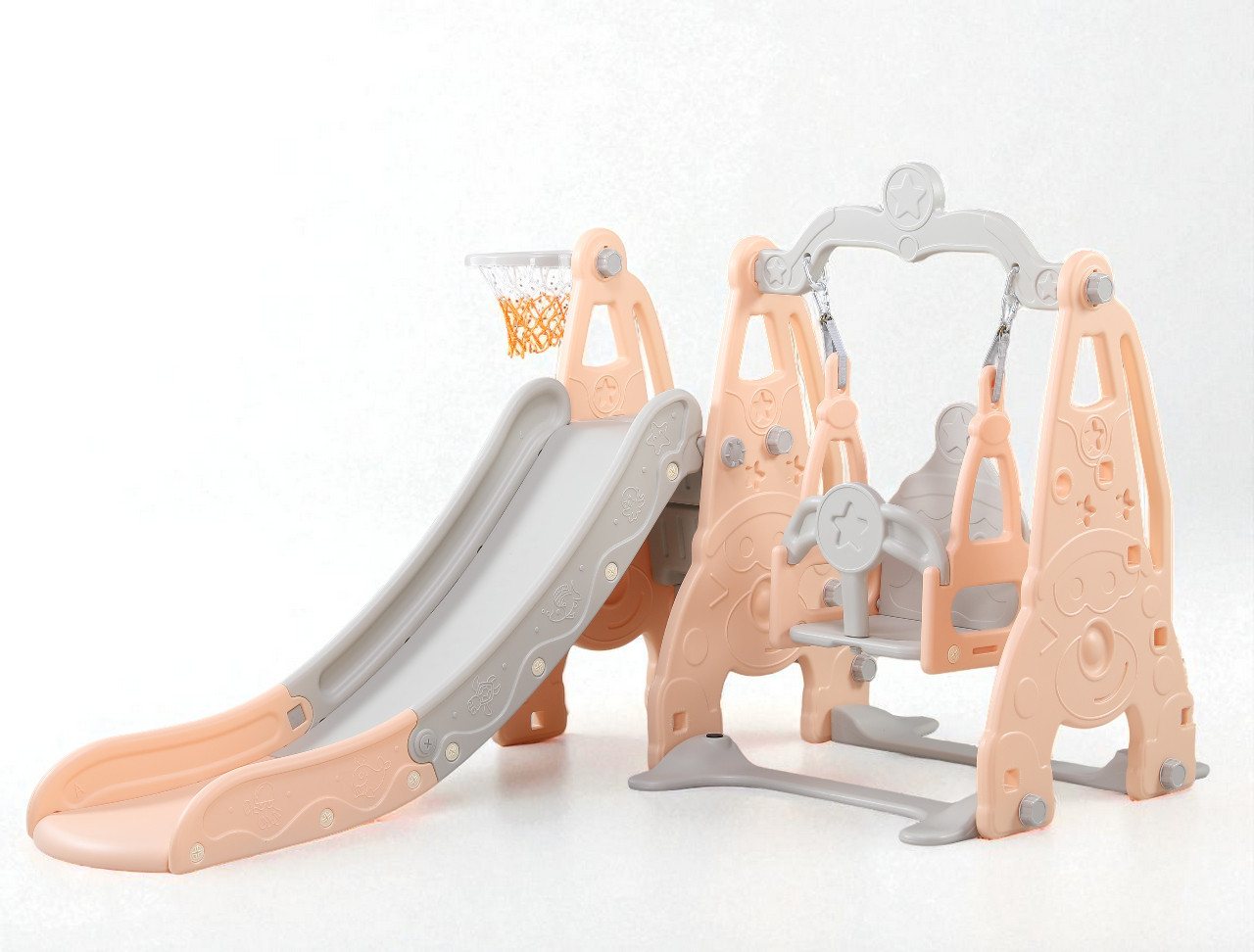 habeig Indoor-Rutsche 4-in-1 Kinder Spielturm Schaukel, Rutsche, Basketball 185x150cm Leiter, Sehr stabil, geschlossene Stufen, hoher Handlauf habeig Indoor-Rutsche 4-in-1 Kinder Spielturm Schaukel, Rutsche, Basketball 185x150cm Leiter, Sehr stabil, geschlossene Stufen, hoher Handlauf von habeig