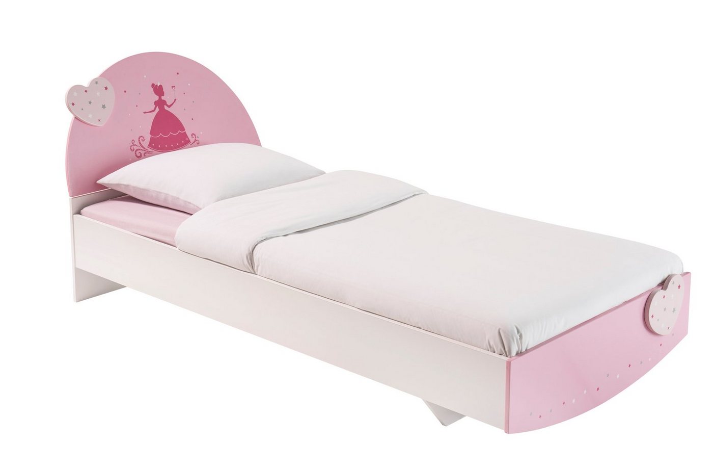 habeig Kinderbett Kinderbett Herzen Mädchen Prinzessin 90 x 190 cm Holz Kinderzimmer von habeig