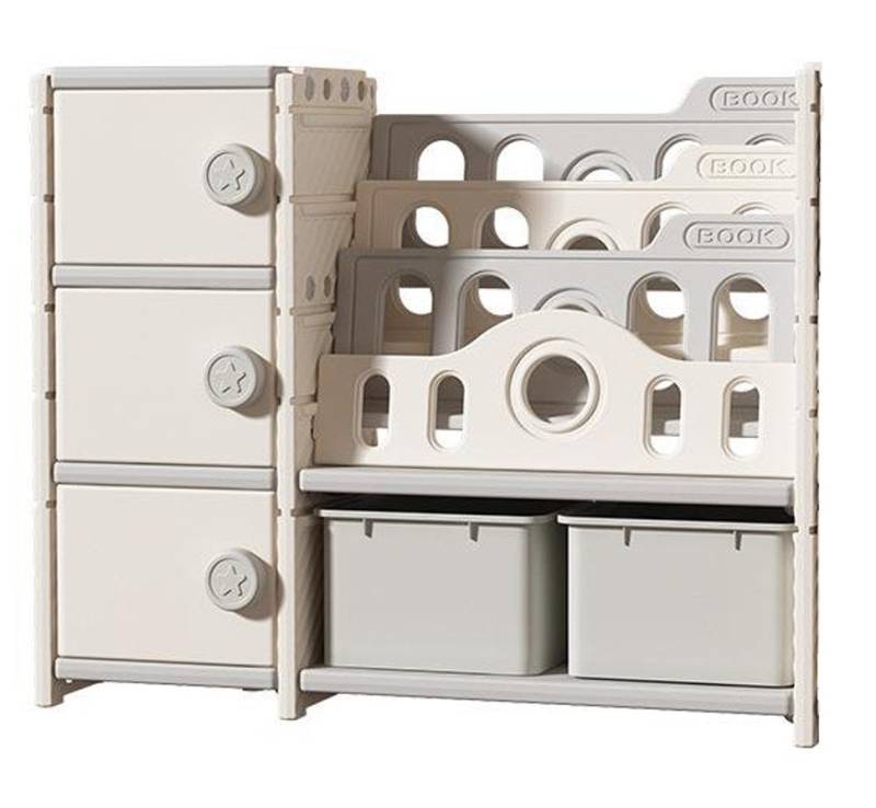 habeig Kinderregal multifunktional Buchablagen Türen Körbe Standregal Schrank, mit Haltern für Bücher habeig Kinderregal multifunktional Buchablagen Türen Körbe Standregal Schrank, mit Haltern für Bücher von habeig