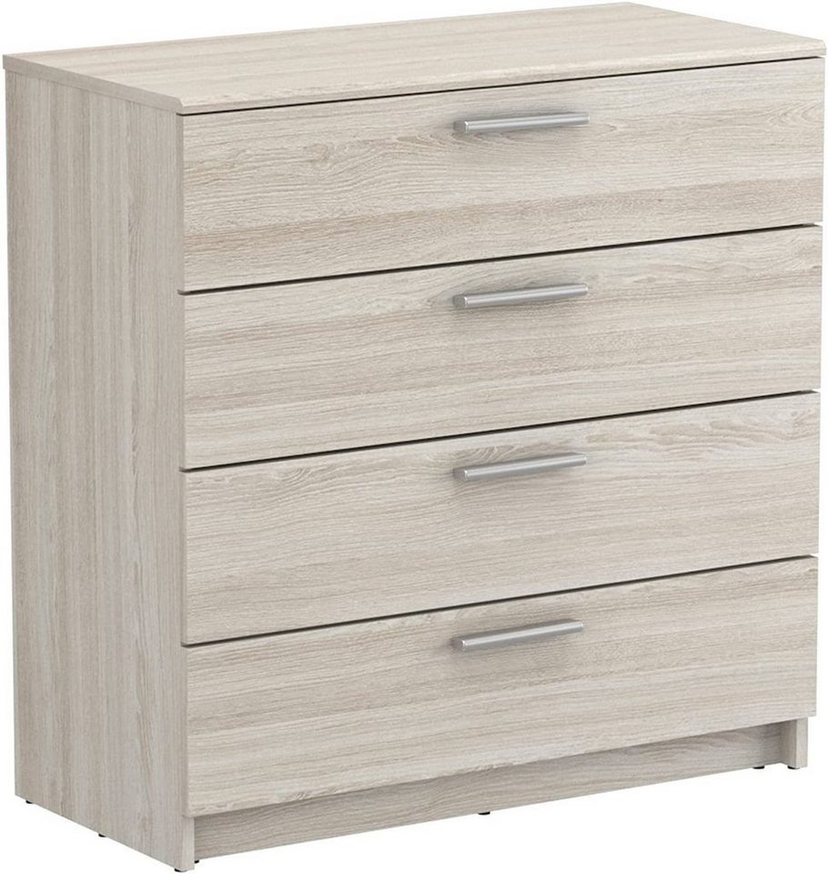 habeig Kommode KOMMODE Pricy 456 Eiche 4 Schubladen Flurschrank Holz Neu Sideboard von habeig