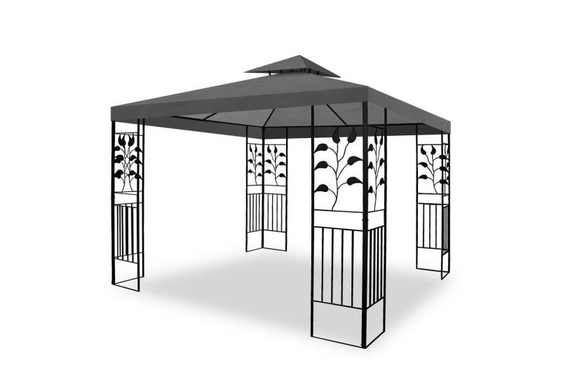 habeig Pavillon 100% Wasserdicht Toskana Metallpavillon 3x3m inkl. Dach wasserfest, 100% Wasserdicht von habeig