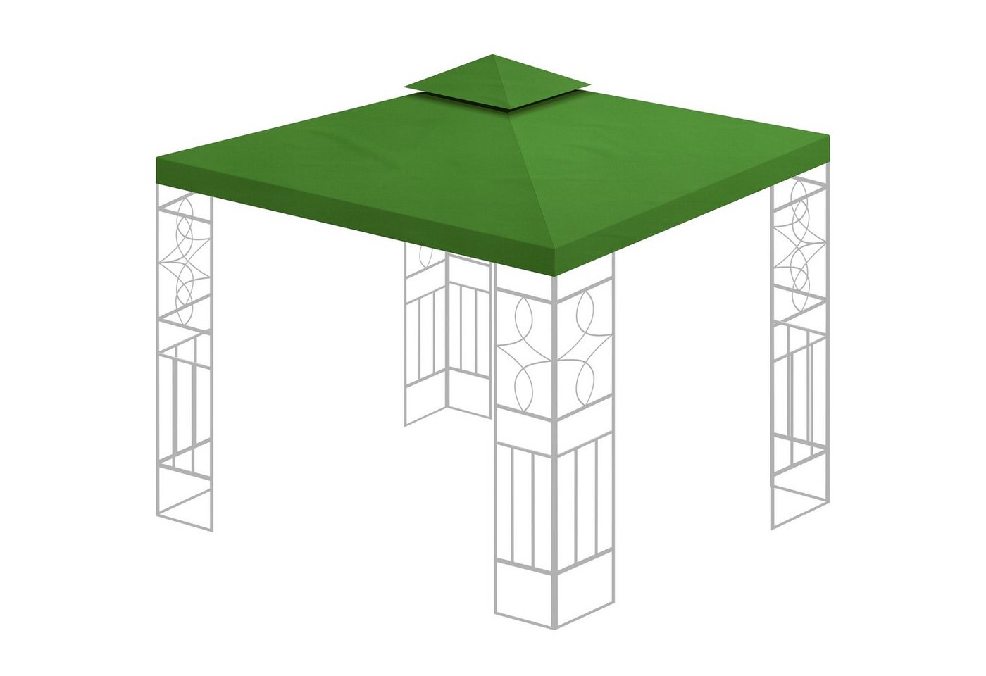 habeig Pavillon-Ersatzdach Pavillondach 340g/m² EXTRA STARK PVC Beschichtung Wasserdicht, 360,00 g/m², 100% wasserdicht von habeig