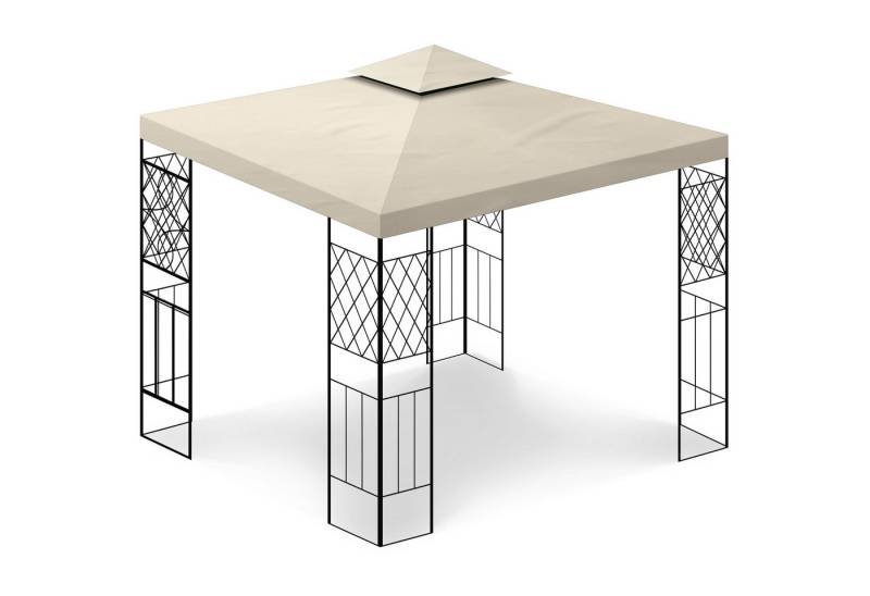 habeig Pavillon WASSERDICHT Tahiti Festzelt Pavillion 3x3m Metall inkl. Dach, (inkl. Dach und Gestell), 100% wasserdicht von habeig