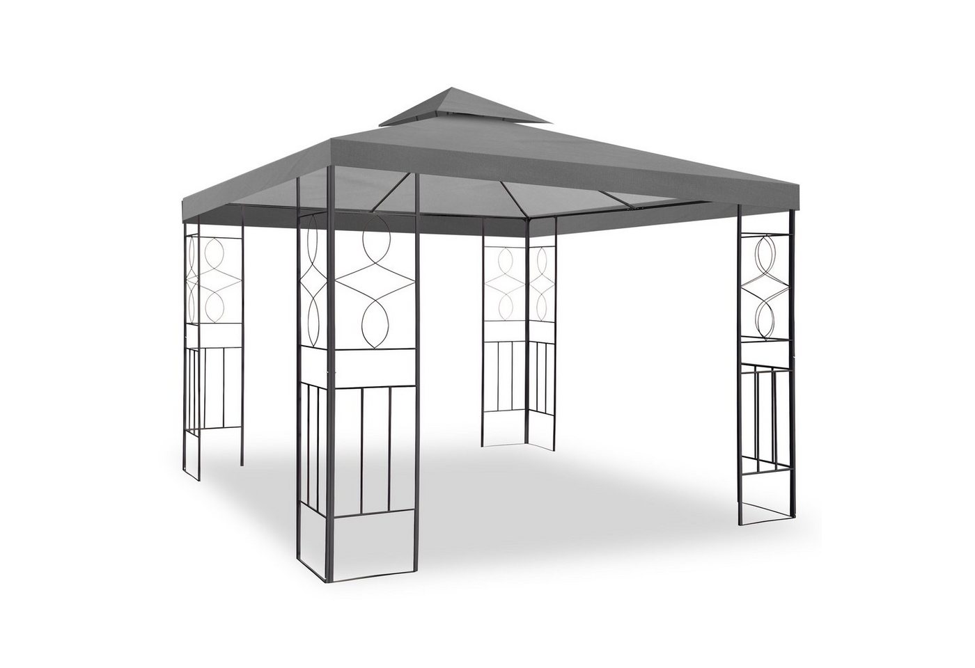 habeig Pavillon WASSERDICHTER Pavillon Romantika 3x3m Metall inkl. Dach wasserfest von habeig