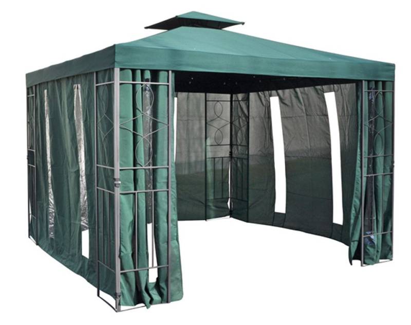 habeig Pavillonseitenteil Pavillon Seiten mit Fenster & Reißverschluß an jeder Seite 4-Stück, aufklappbar, komplett schließbar von habeig