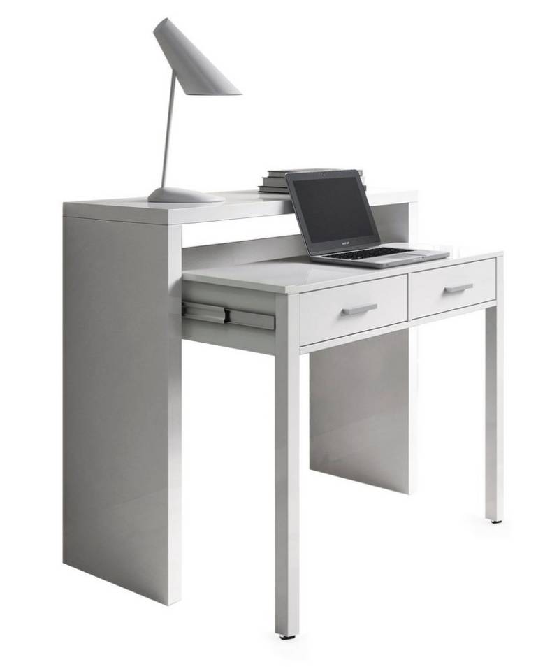 habeig Regal-Schreibtisch Schreibtisch + Kommode ausziehbar Design 100cm Flurschrank, ausziehbar von habeig