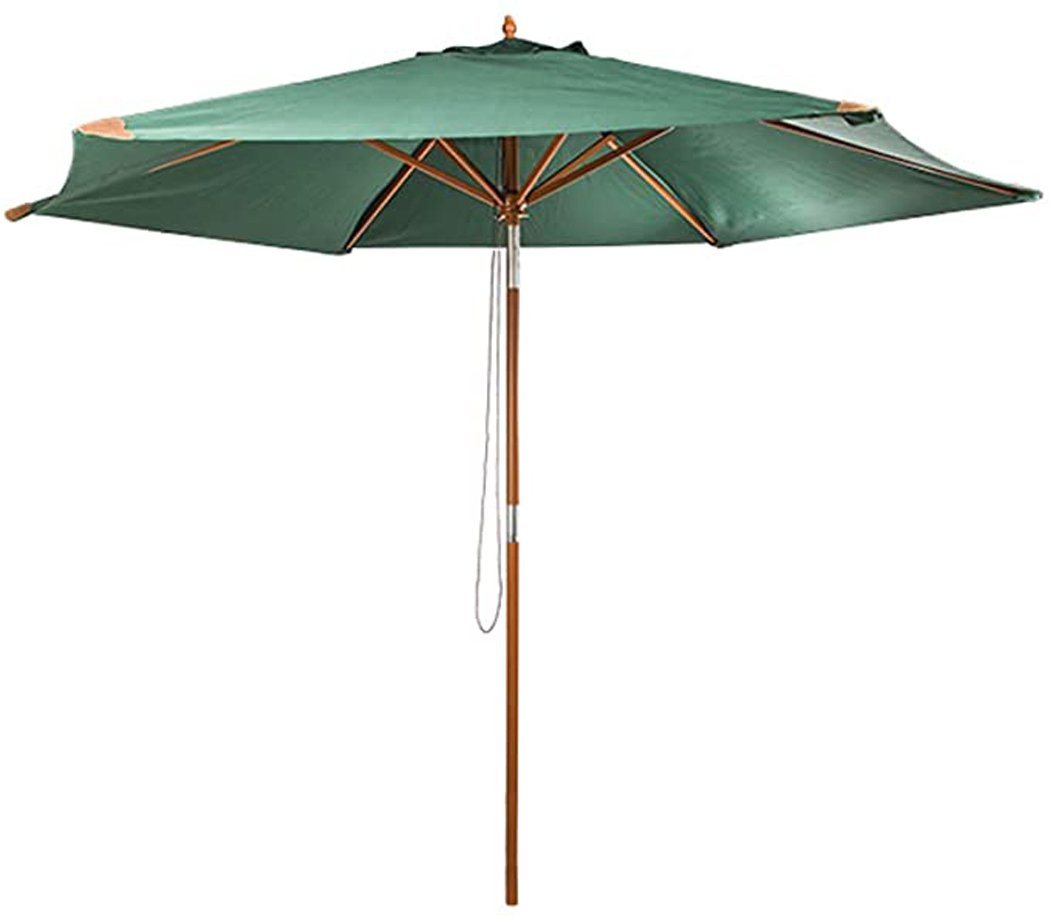 habeig Sonnenschirm Sonnenschirm 300 cm aus Holz mit UV 50+ Marktschirm Schirm von habeig