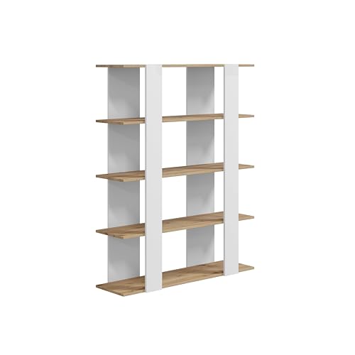 habeig Standregal Hochregal Bücherregal Aktenschrank Kommode Weiß Holz schwere Qualität (012260W) von habeig