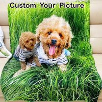 Personalisierte Foto Pet Decke, Benutzerdefinierte Haustier Gesicht Decken, Katzen Bild Hunde Geschenk, Collage Muster Flanell Logo Maskottchen Decke von habinisi