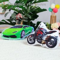 Personalisiertes Foto Diy Auto Kissen Rennspielzeug Motorrad Custom Form Bild von habinisi