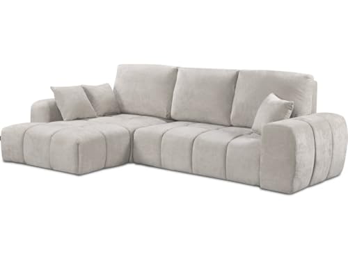 Habitat et Jardin Ecksofa links, ausklappbar, aus Chenille-Stoff Verneuil – 3-Sitzer – Beige von habitat et jardin