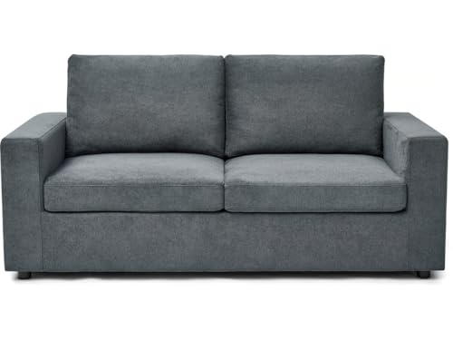 Habitat et Jardin Schlafsofa Express aus Stoff Elena – 3-Sitzer – Liegefläche 140 cm – Grau von habitat et jardin