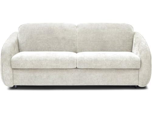 Habitat et Jardin Schlafsofa Express aus strukturiertem Stoff Laurie – Liegefläche 140 cm – 3-Sitzer – Beige von habitat et jardin